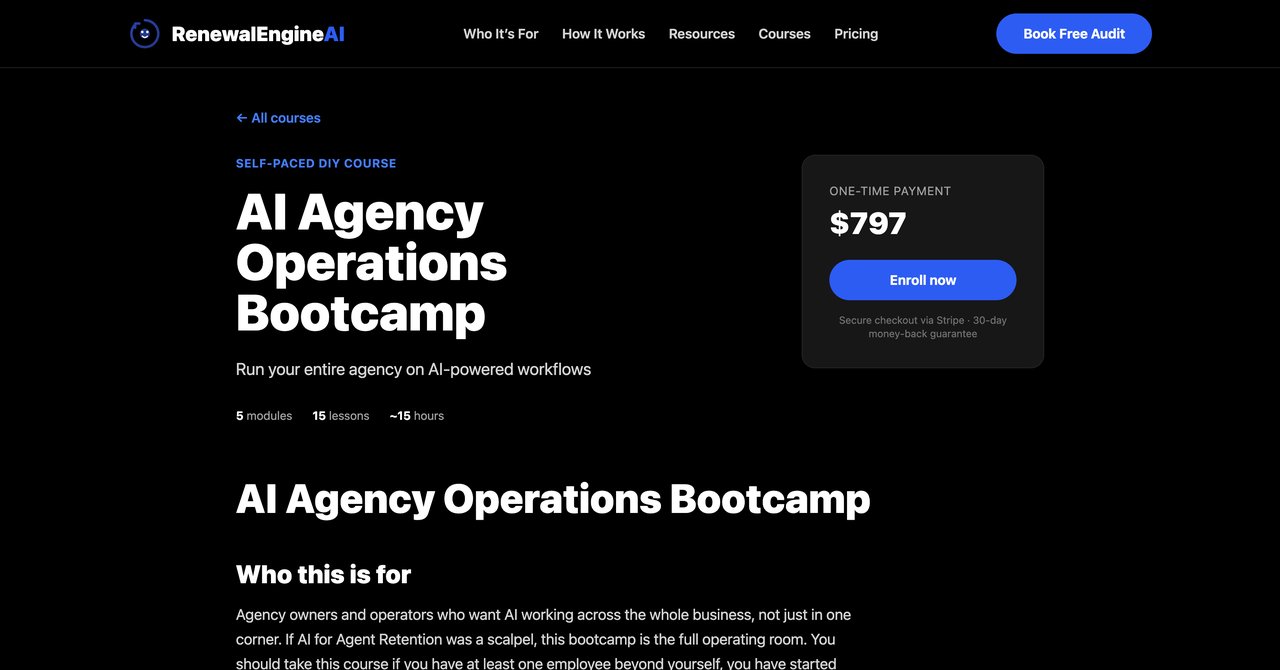 RenewalEngineAI Bootcamp