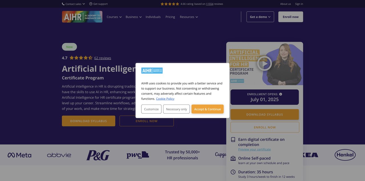 AI for HR Certificate Program by AIHR