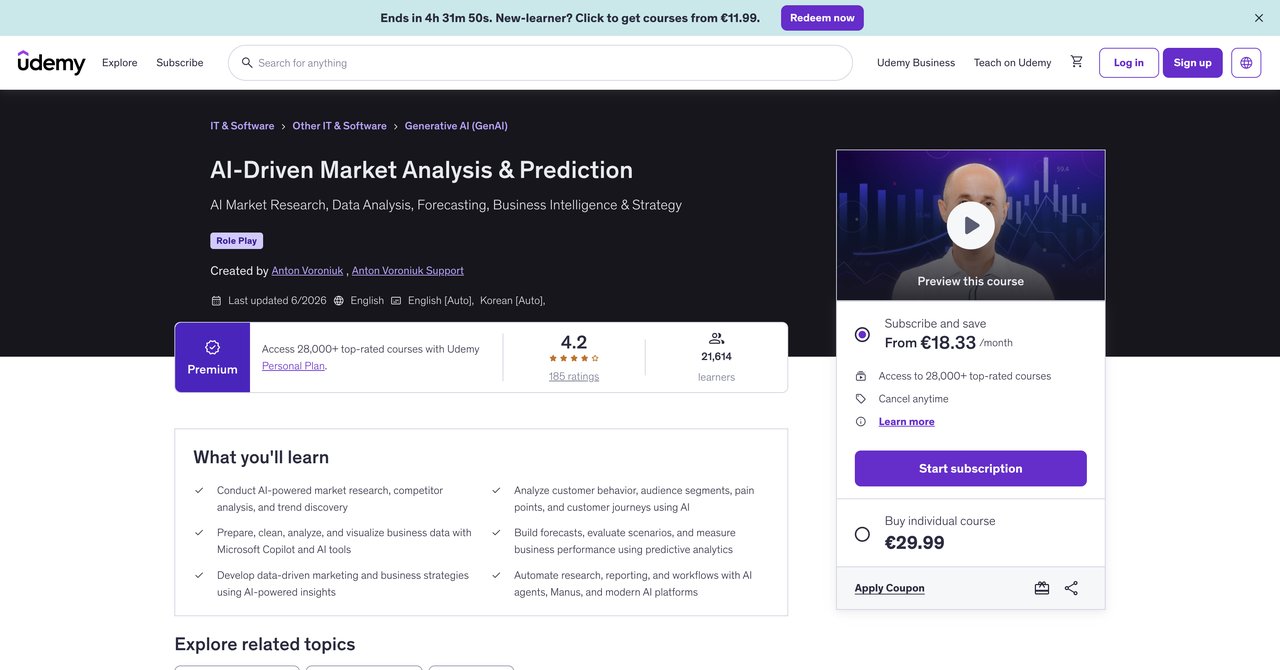 AI-Driven Market Analysis and Prediction by Udemy