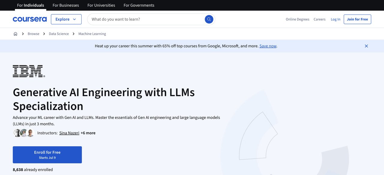 Generative AI Engineering with LLMs Specialization by IBM