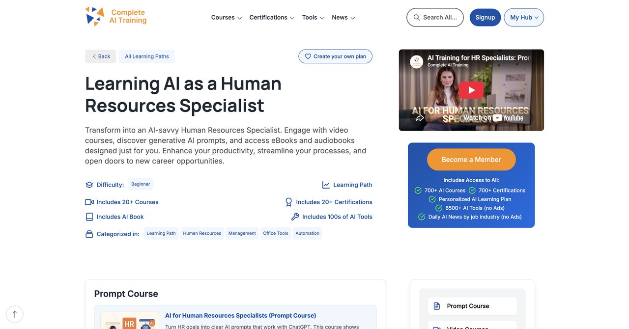 CompleteAI Training AI for Human Resources Specialists