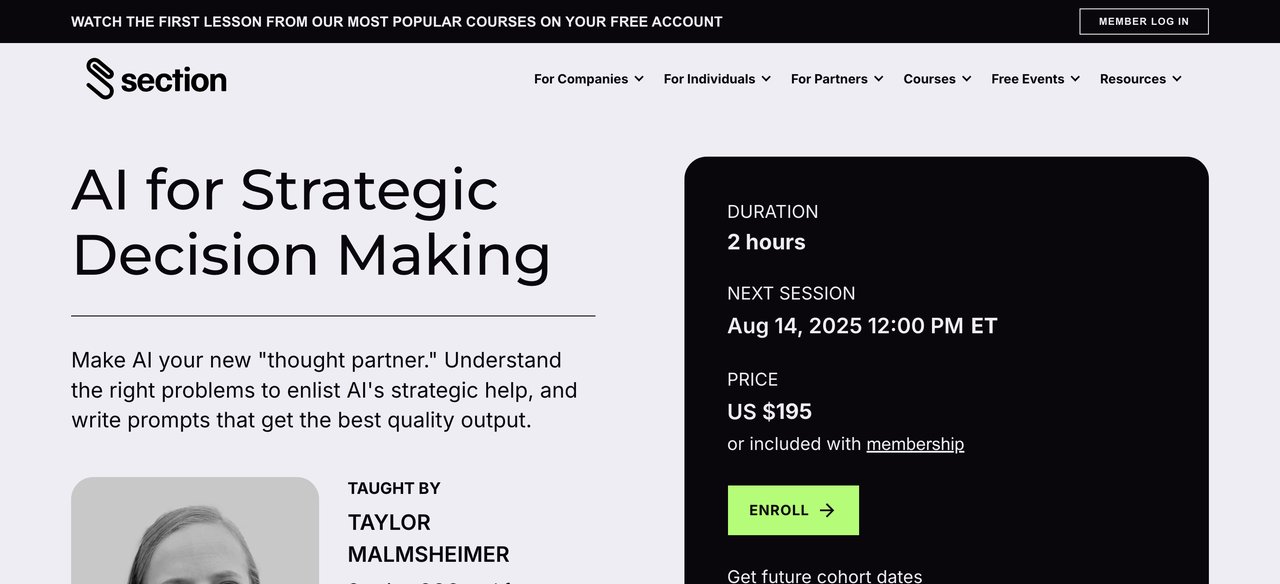 AI for Strategic Decision Making