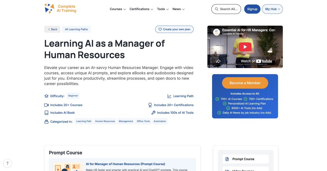 CompleteAI Training for Manager of Human Resources