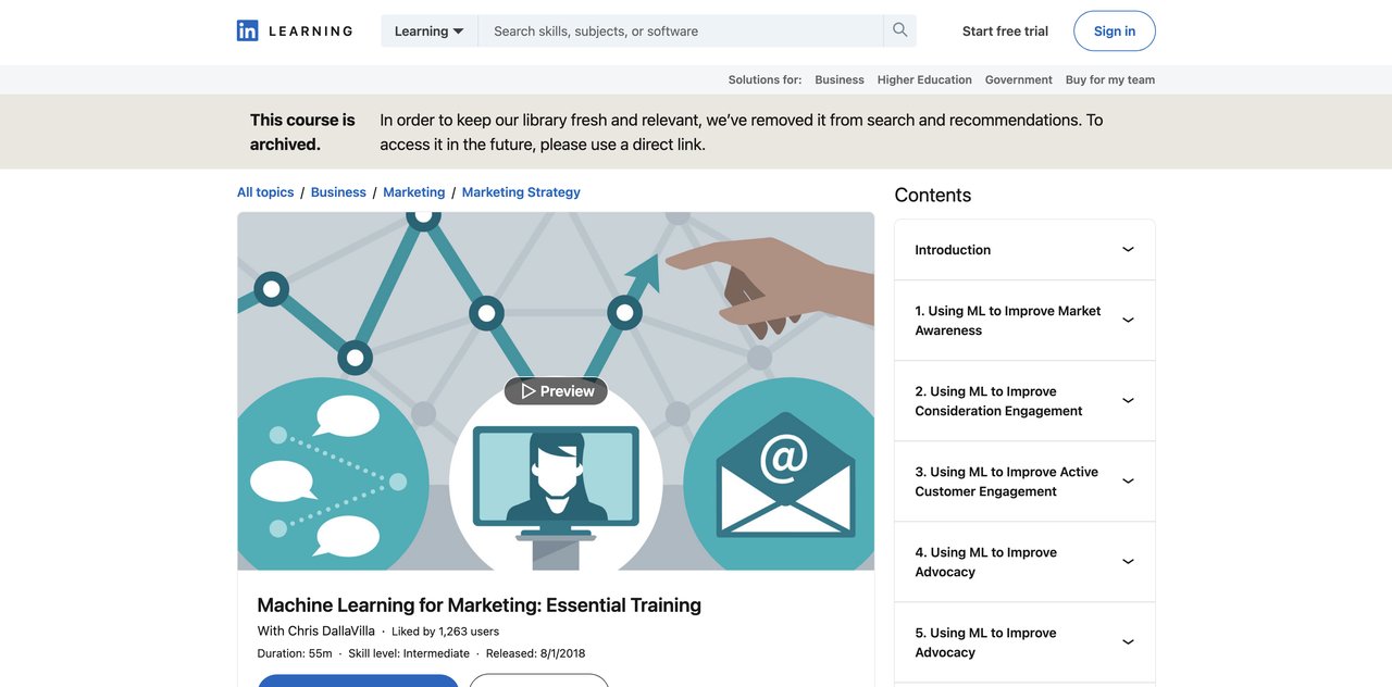 Machine Learning for Marketing