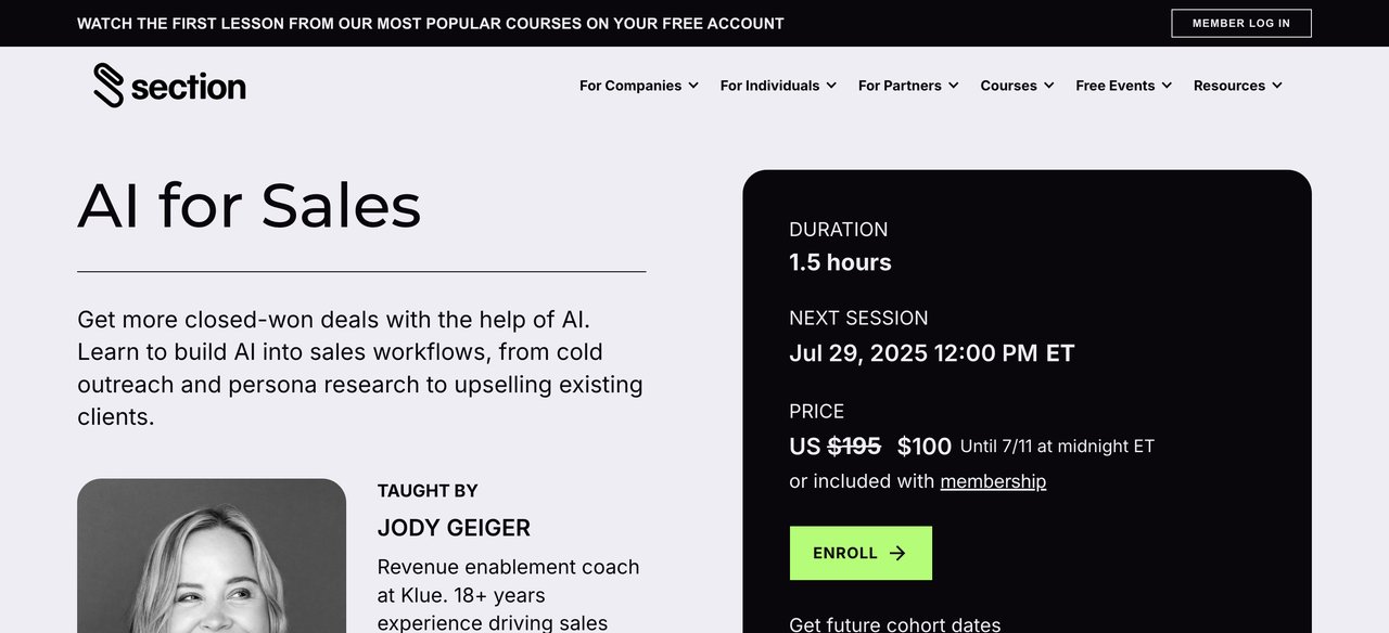 AI for Sales by Section AI Academy