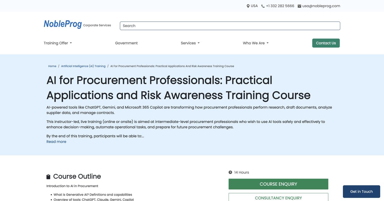 NobleProg AI for Procurement