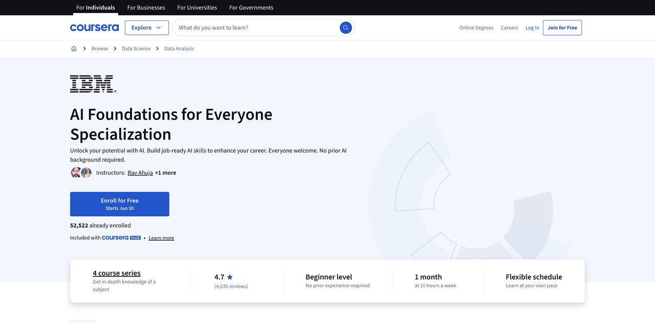AI Foundations for Everyone by IBM