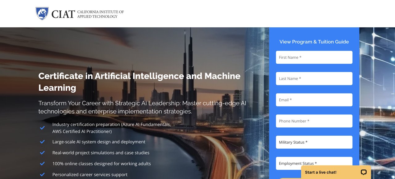 Certificate in Artificial Intelligence and Machine Learning