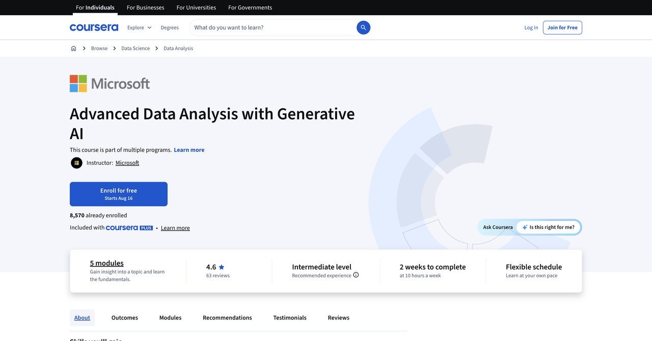Advanced Data Analysis with Generative AI