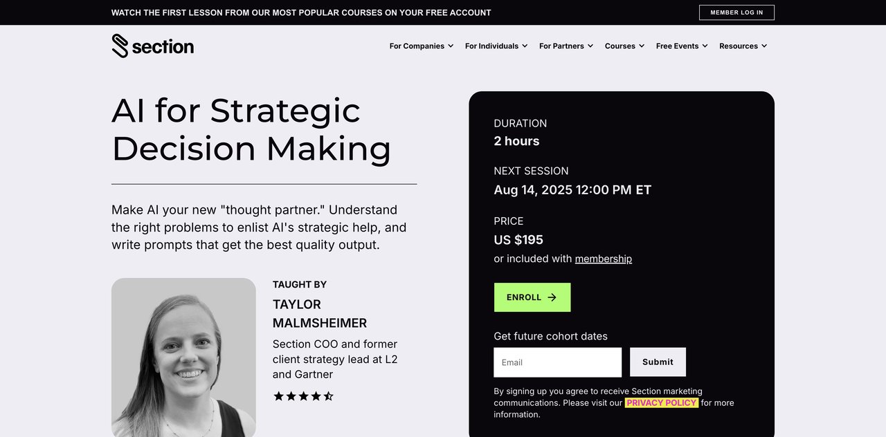 AI for Strategic Decision Making by Section AI
