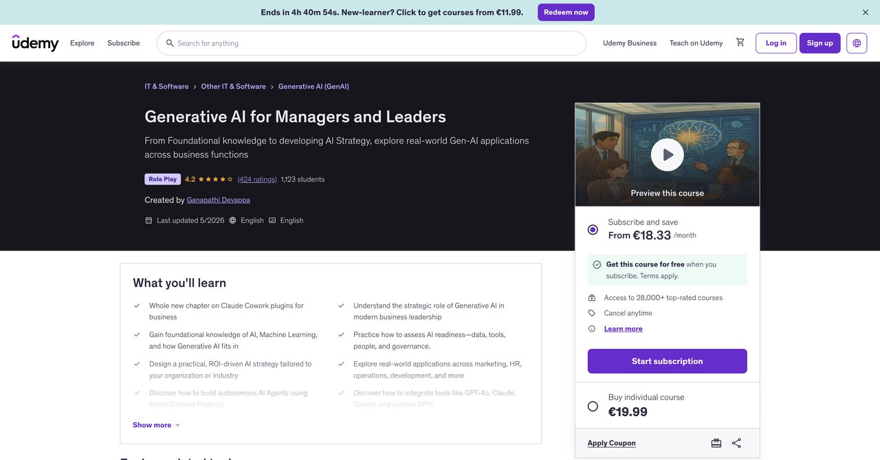 Generative AI for Managers and Leaders