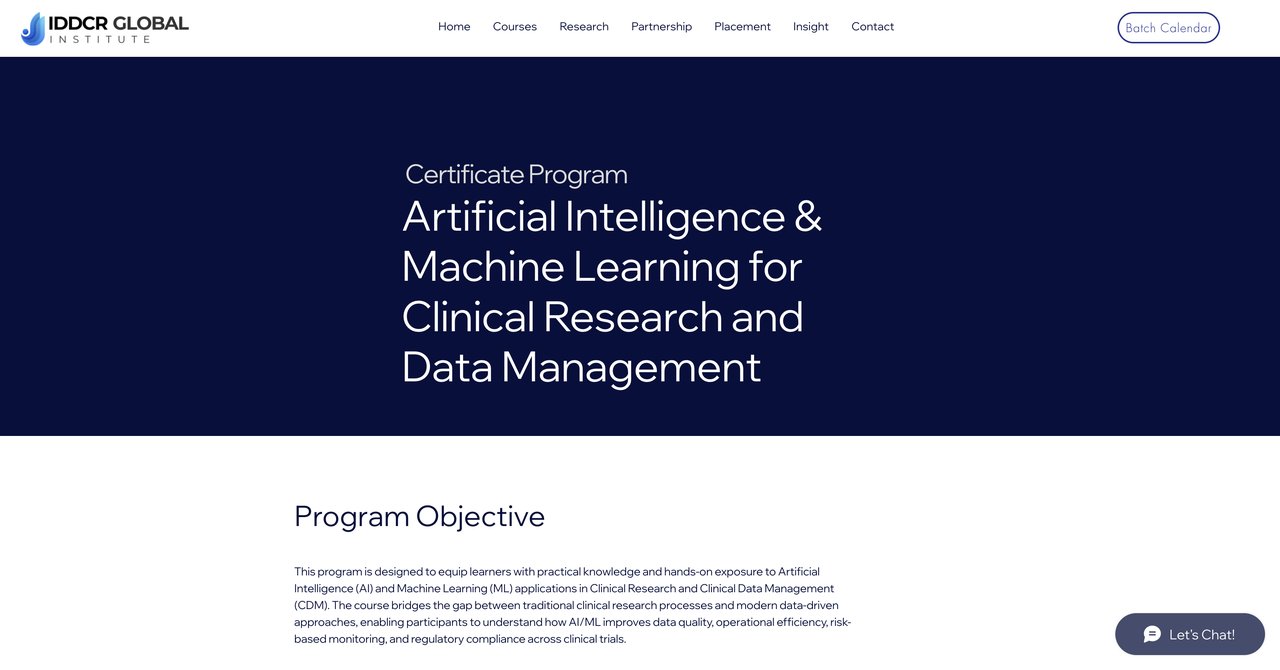 AI and ML for Clinical Research and CDM by IDDCR