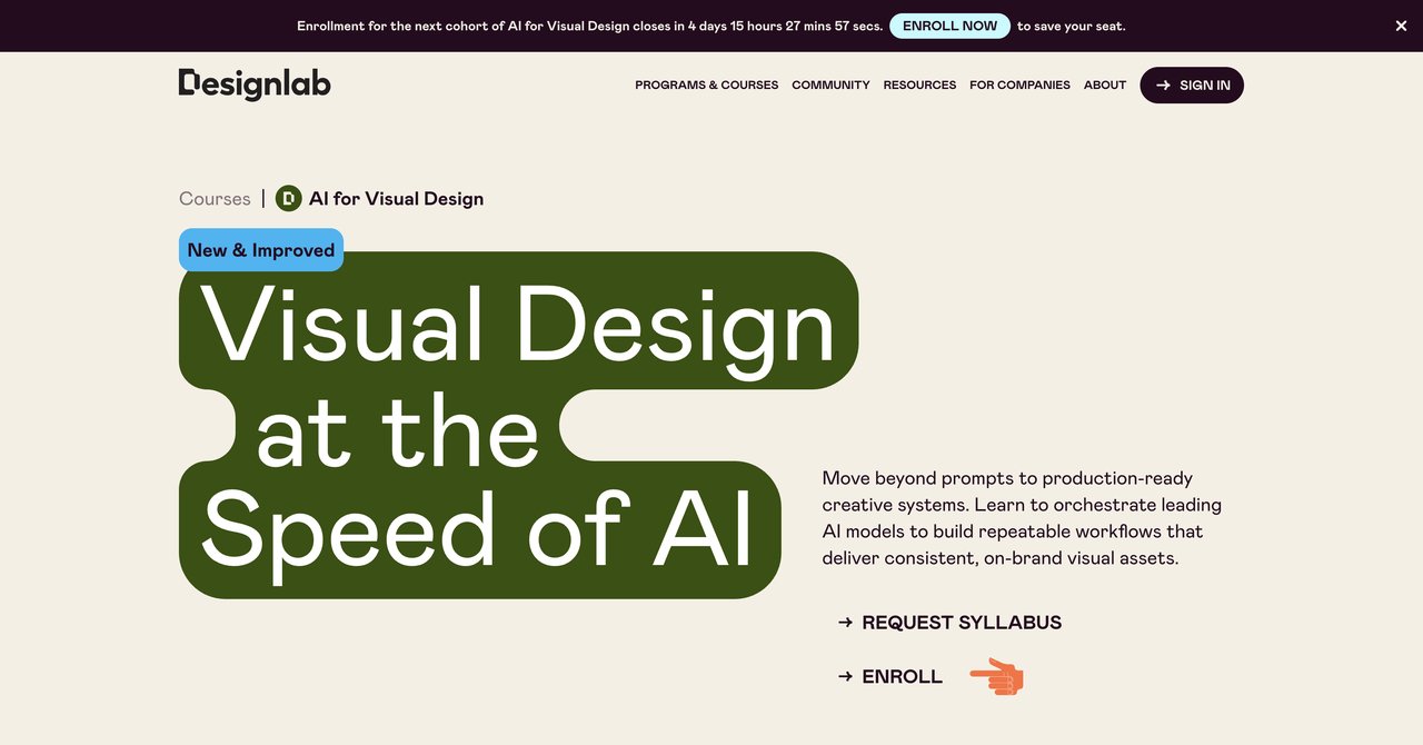 AI for Visual Design Course by Designlab