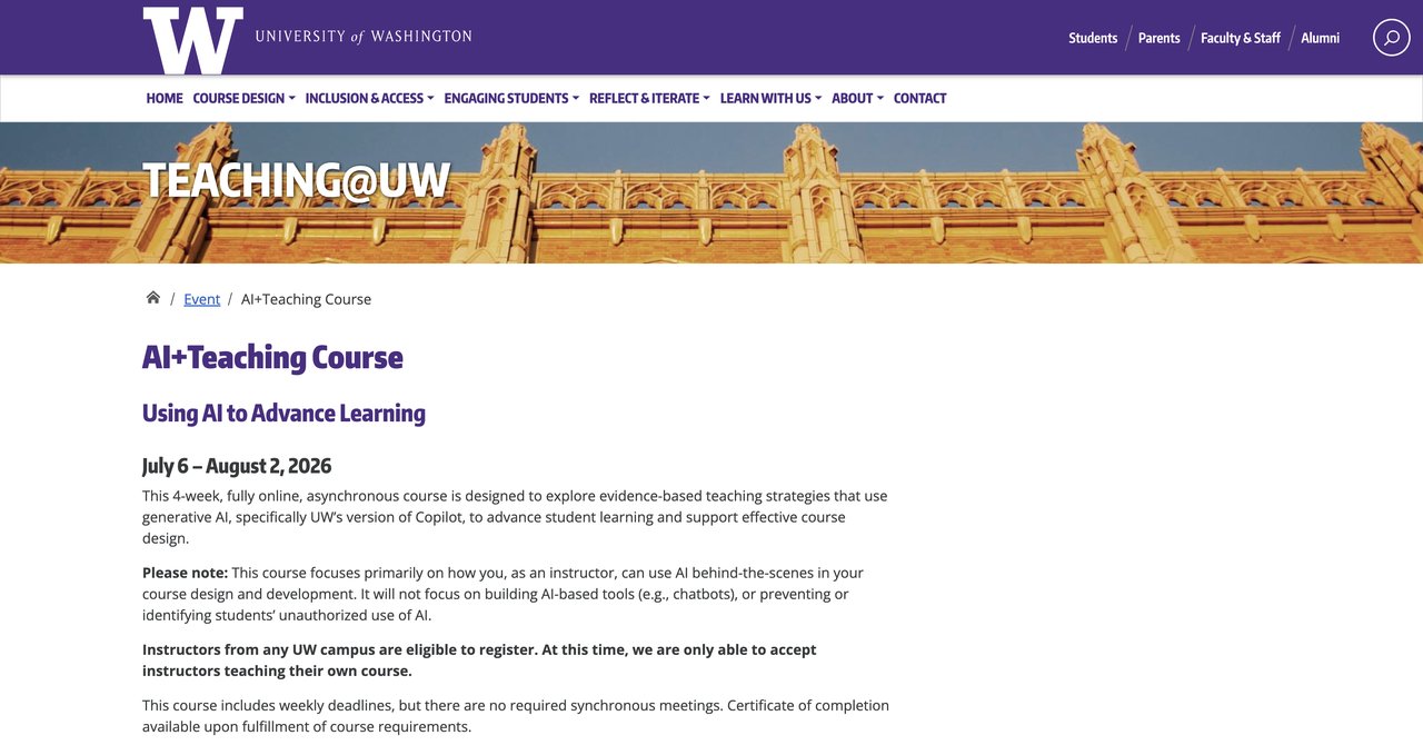 AI+Teaching Course by UW