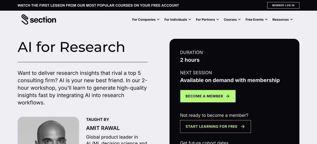 AI for Research by Section AI Academy