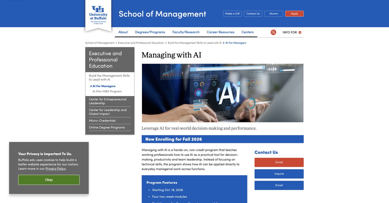 Managing with AI by University at Buffalo School of Management