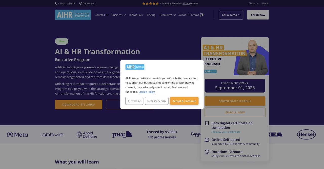 AI & HR Transformation Executive Program