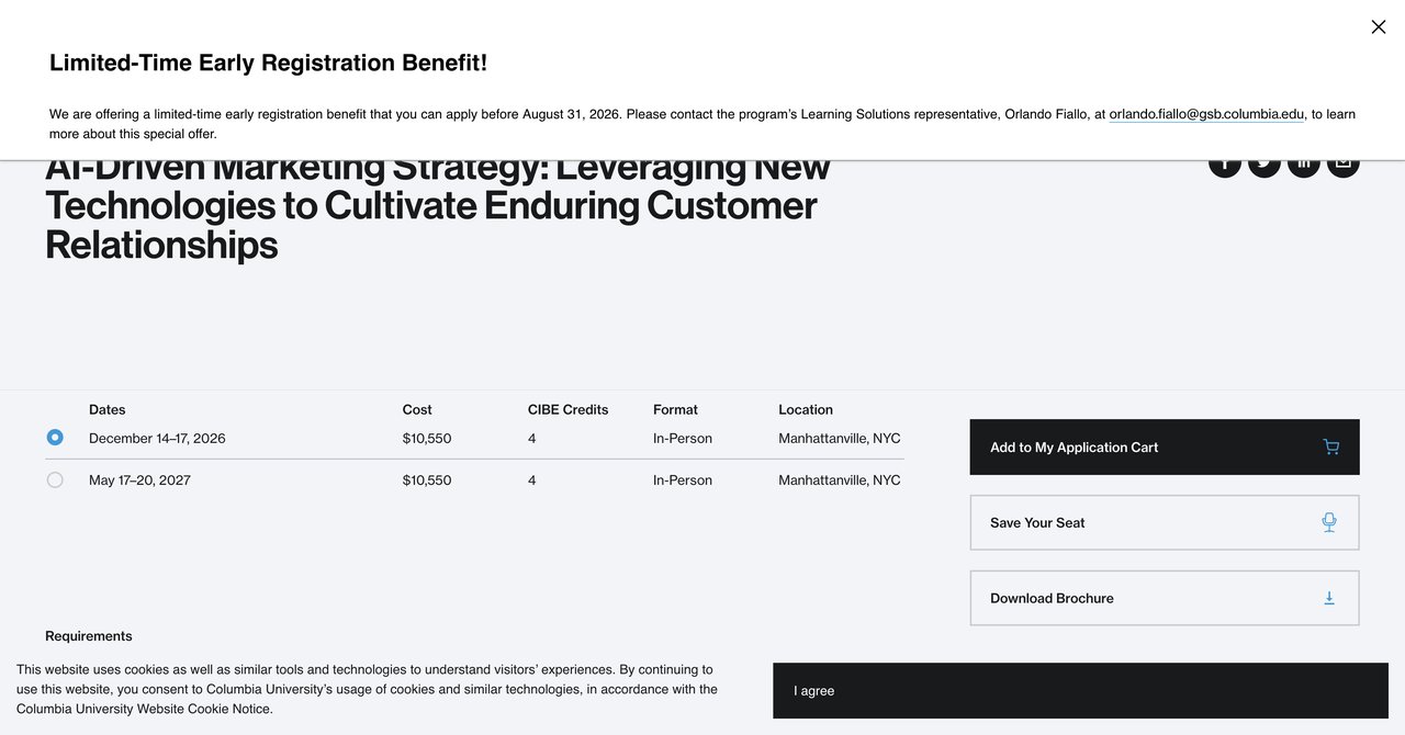 Columbia Business School AI Program