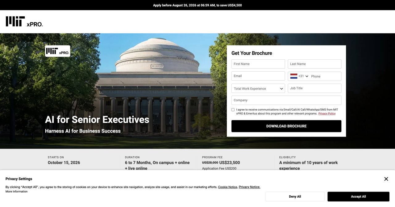 AI for Senior Executives MIT xPRO