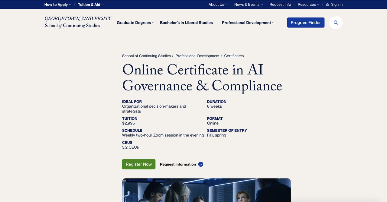 Georgetown University AI Governance Certificate