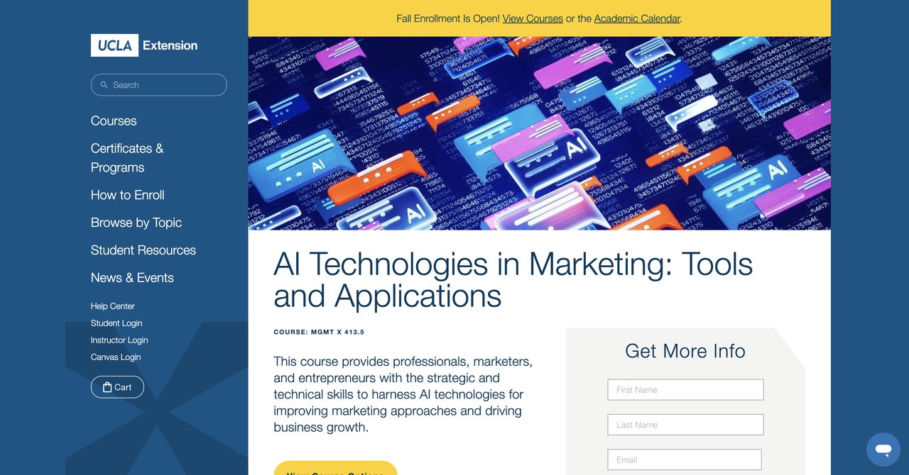 AI Technologies in Marketing: Tools and Applications by UCLA Extension