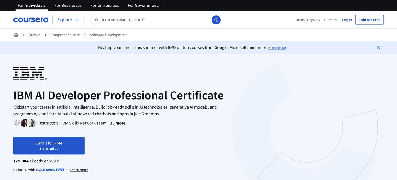 IBM AI Developer