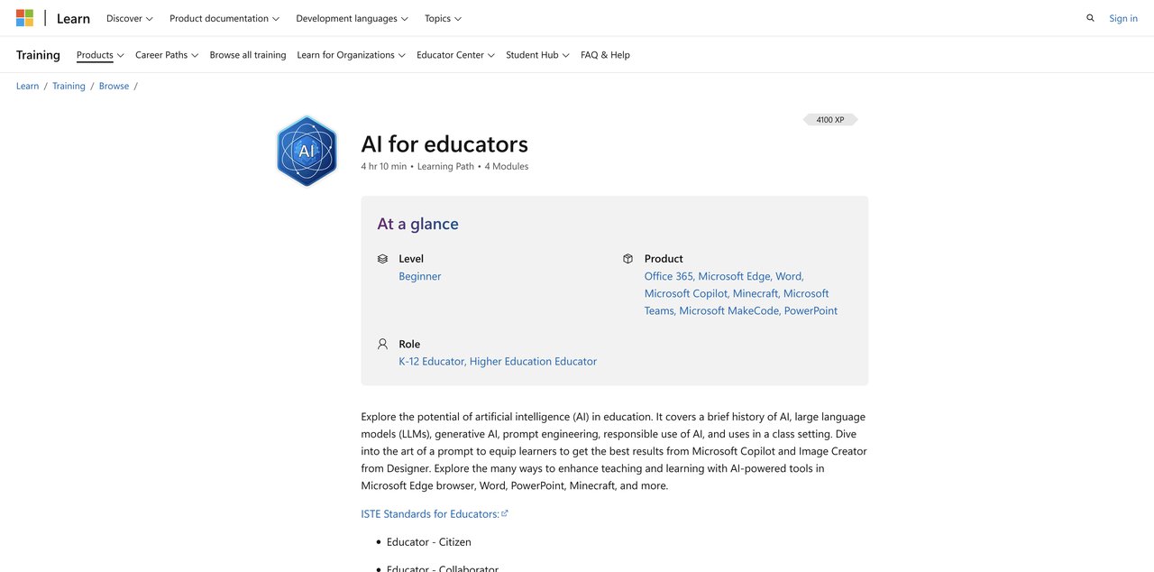 AI for Educators by Microsoft