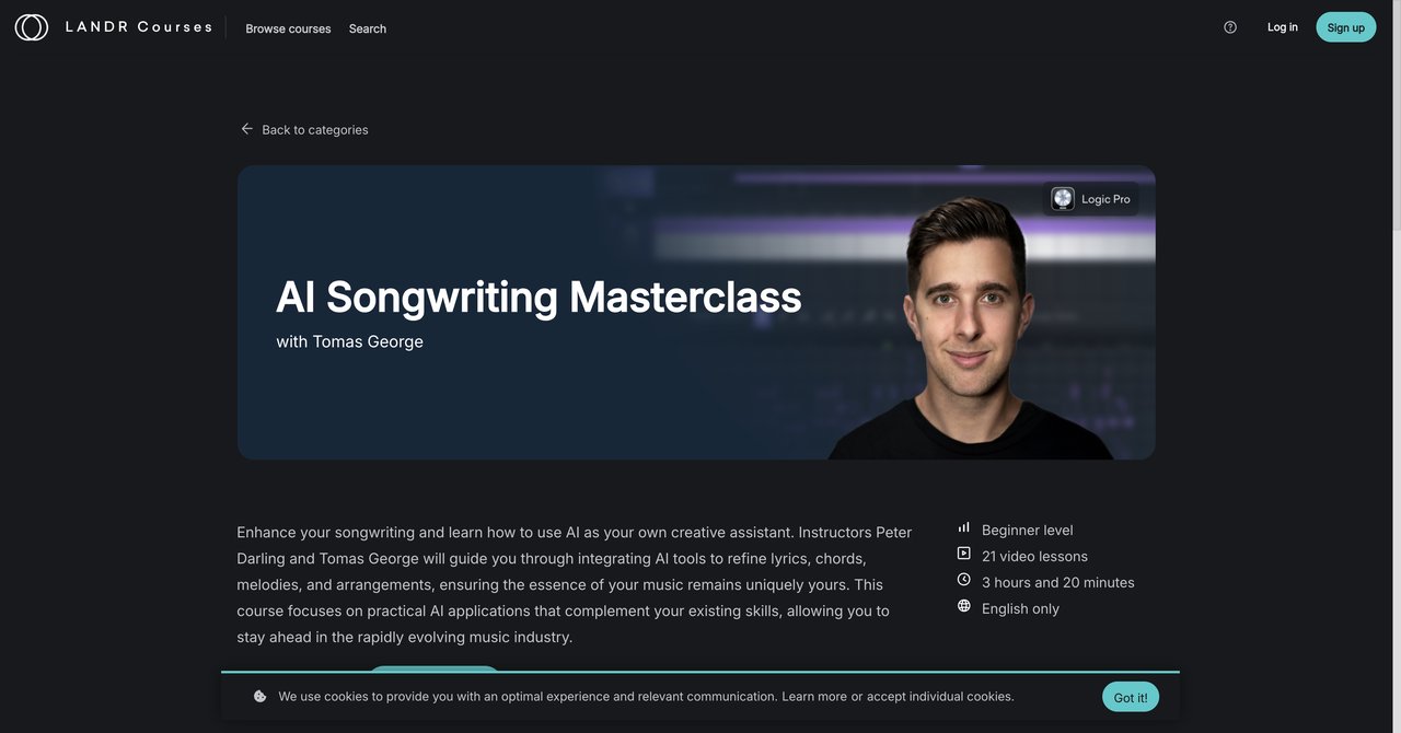 AI Songwriting Masterclass by LANDR