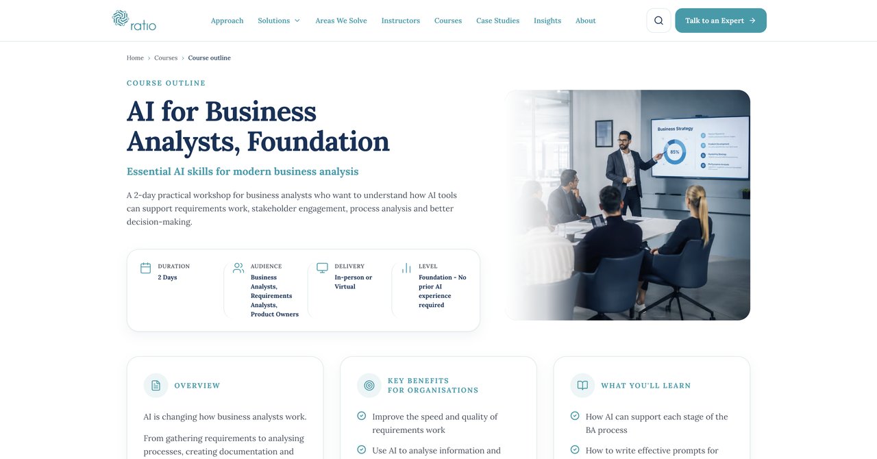 AI for Business Analysts Foundation Ratio