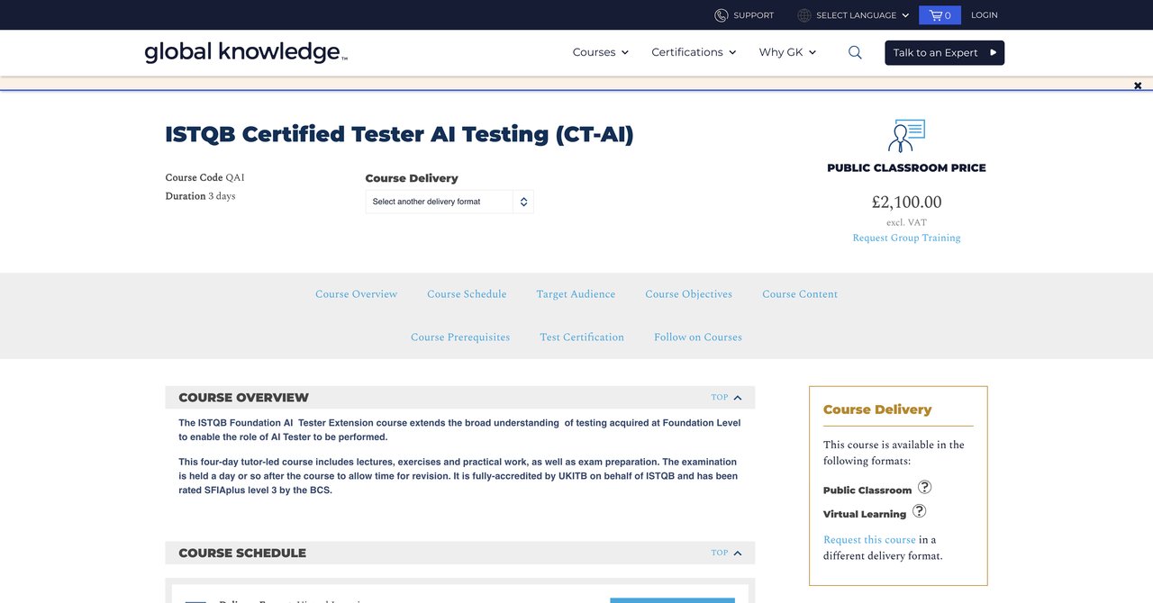 ISTQB CT-AI Certification