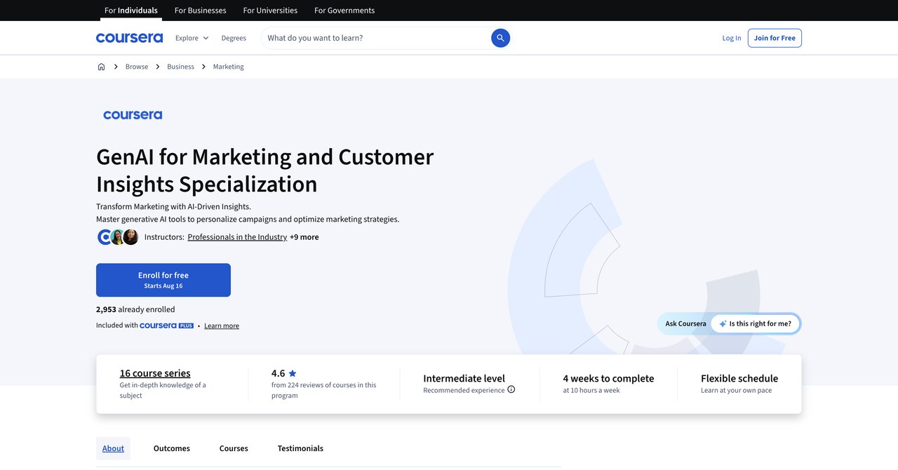 GenAI for Marketing and Customer Insights Course