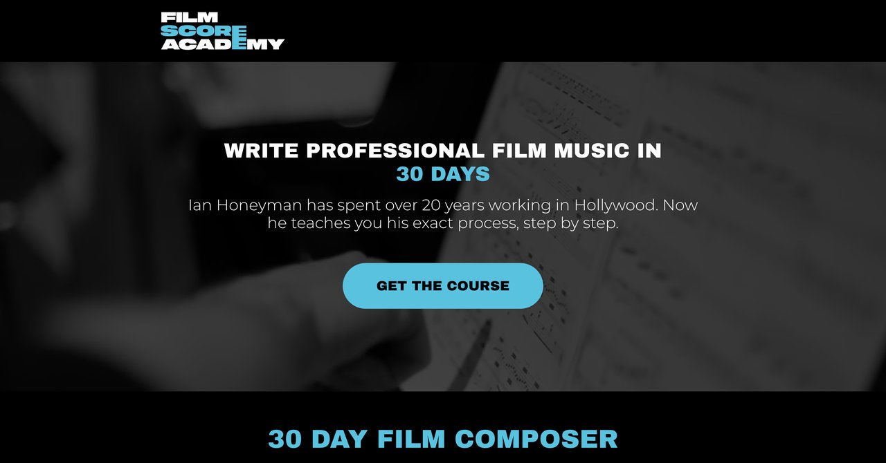 Learn Film Scoring 30 Day Film Composer Course by Thirty Day Film Composer
