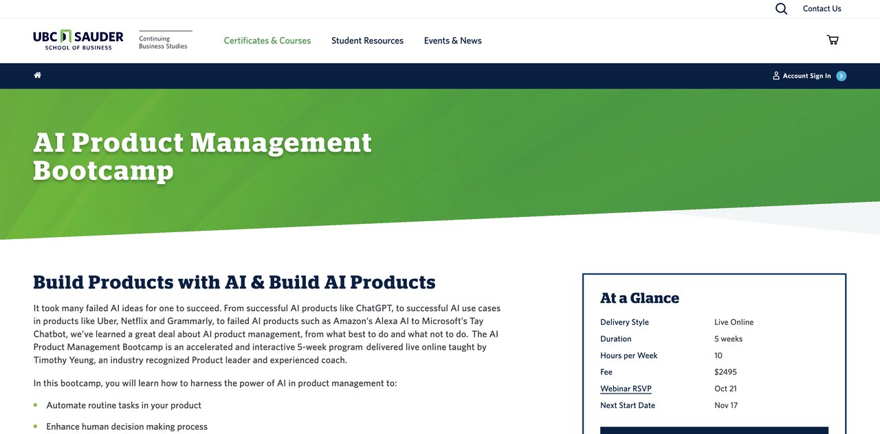 UBC Sauder AI Course