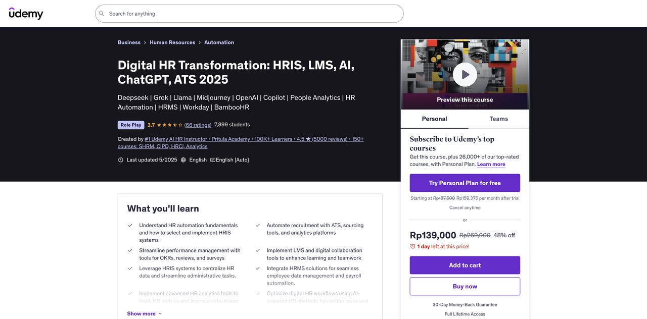 Digital HR Transformation by Udemy
