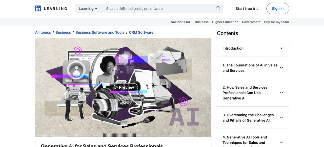 Generative AI for Sales and Service Professionals