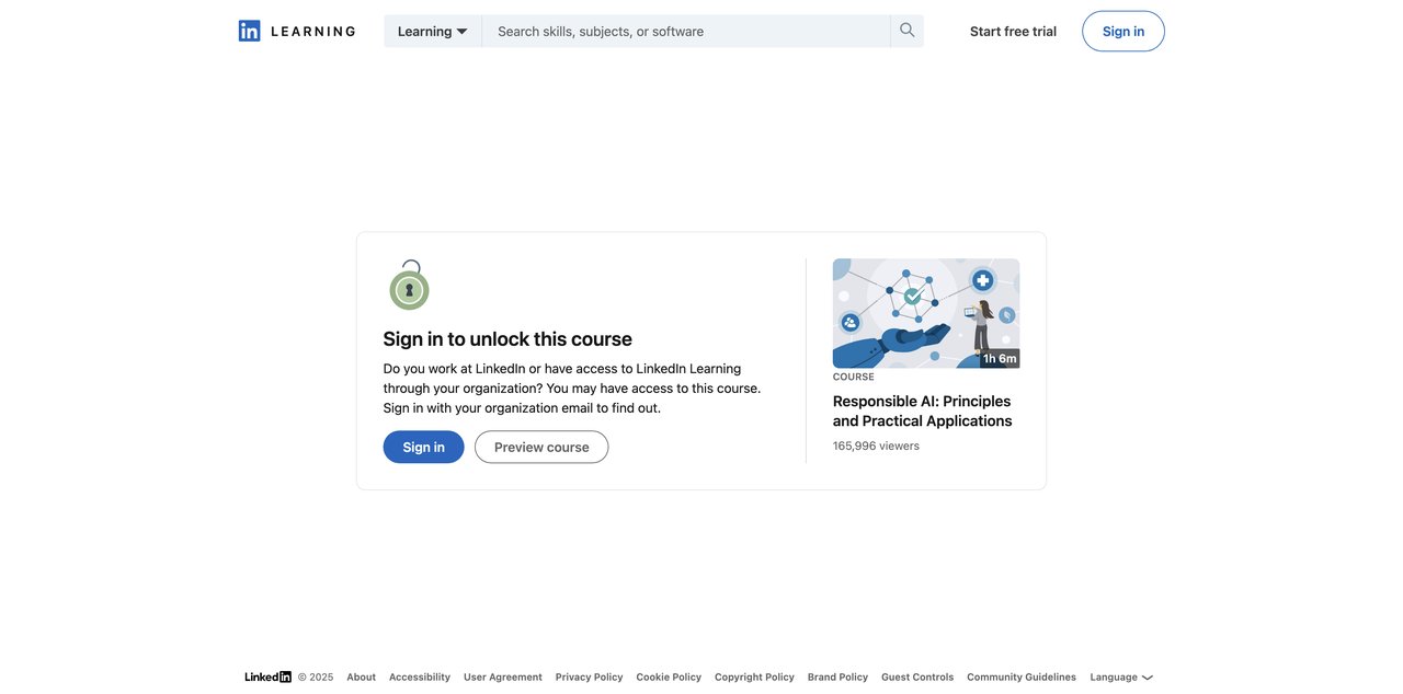 Responsible AI by LinkedIn Learning