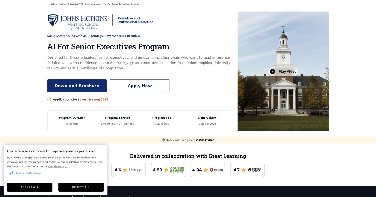 AI for Senior Executives Johns Hopkins