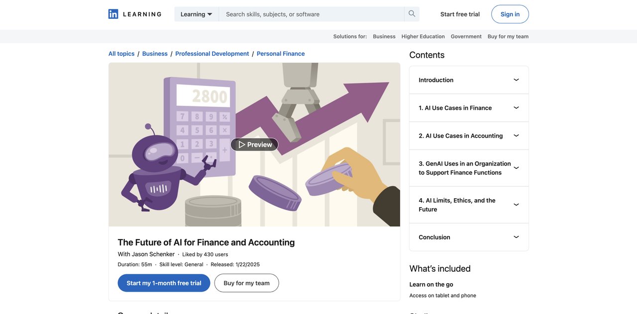The Future of AI for Finance and Accounting