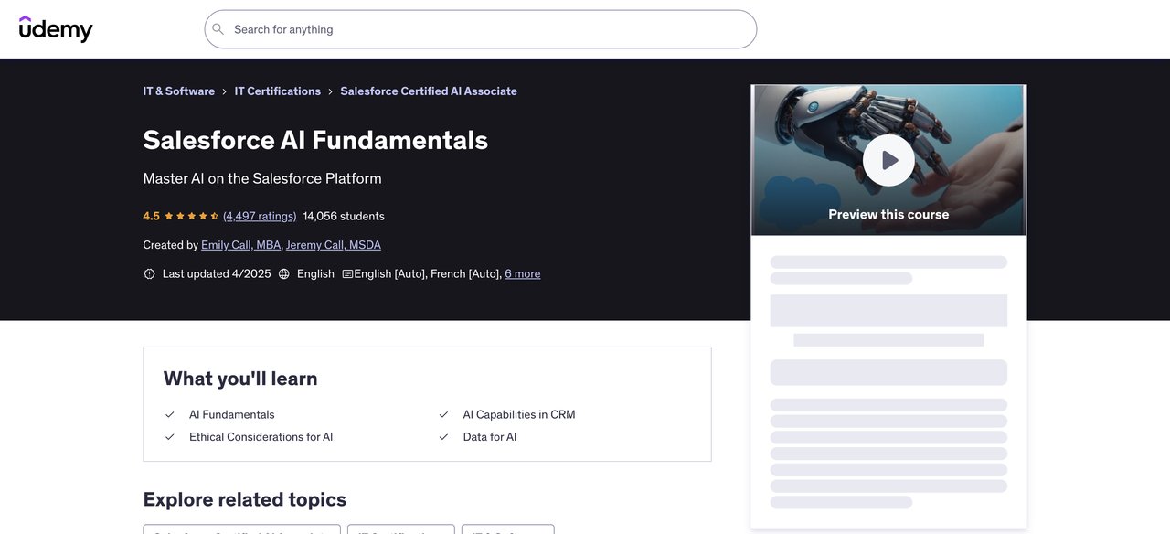 Prepare for the Salesforce AI Associate Certification