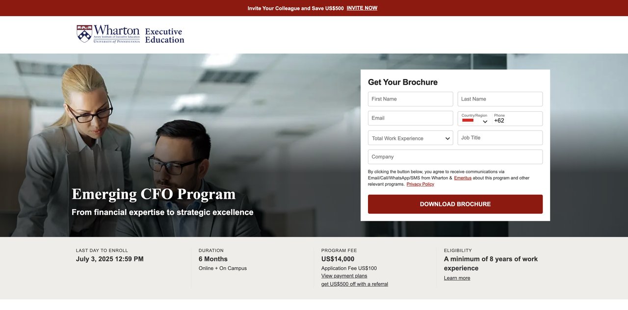 Wharton Emerging CFO Program