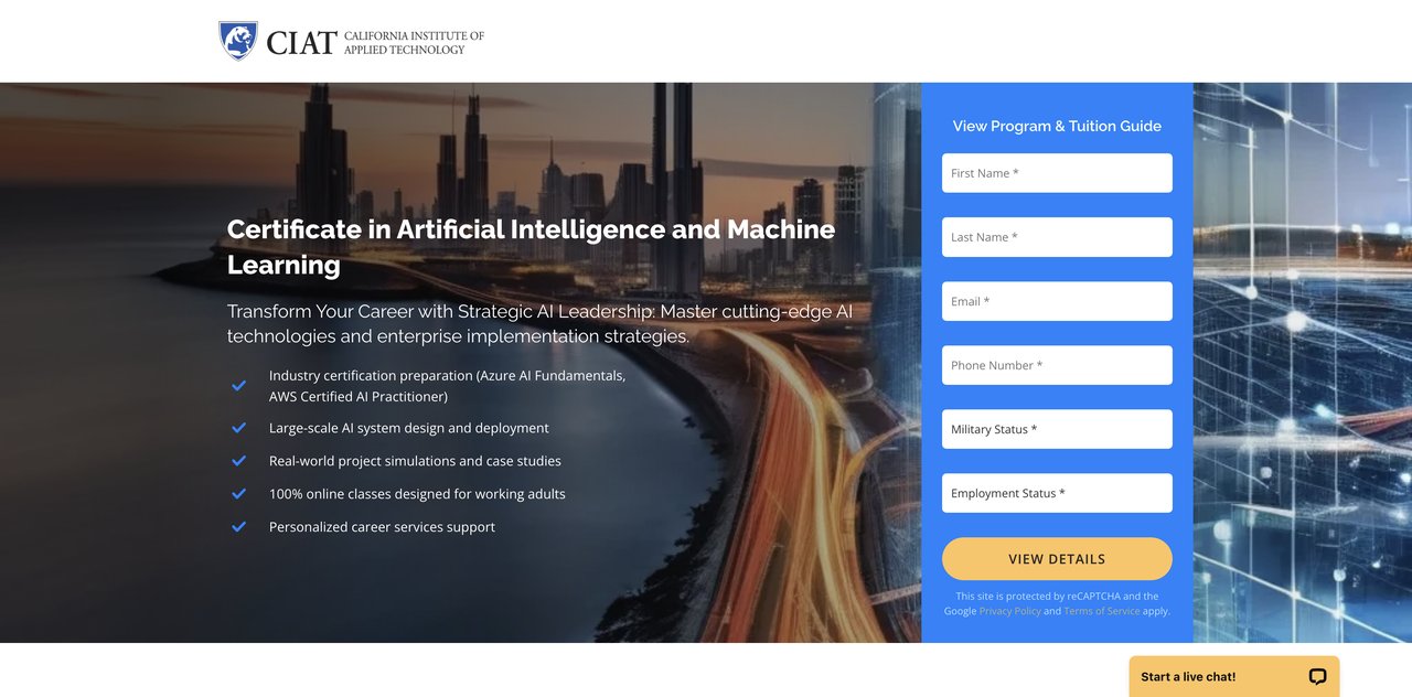 Certificate in Artificial Intelligence and Machine Learning by CIAT
