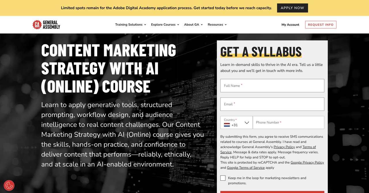 Content Marketing Strategy with AI by General Assembly