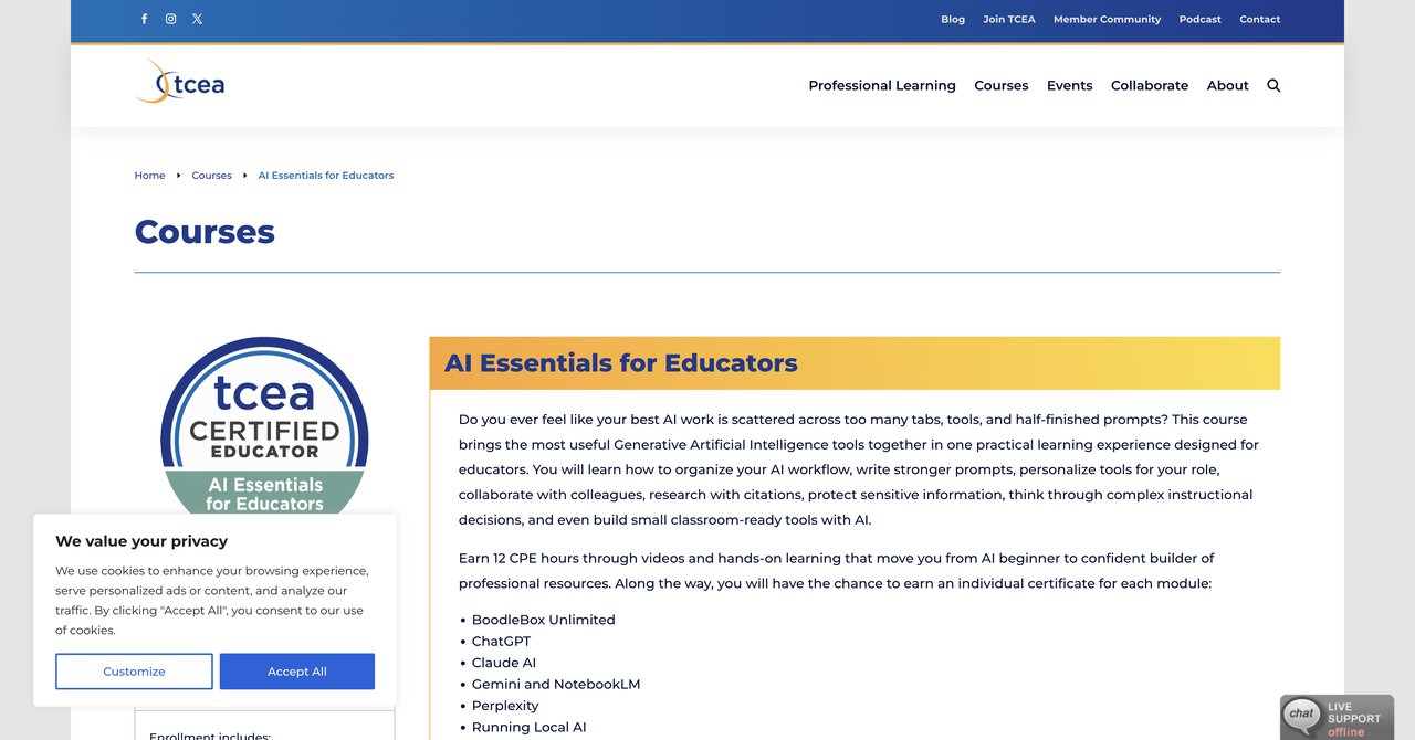 AI Essentials for Educators by TCEA