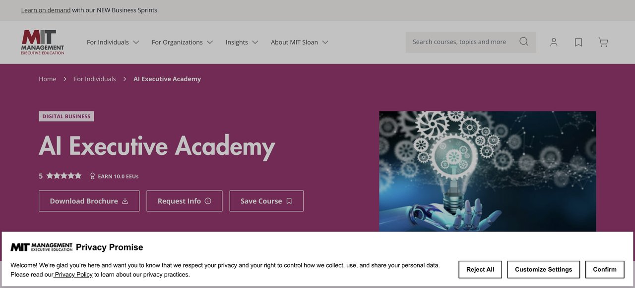 AI Executive Academy by MIT Sloan Executive Education