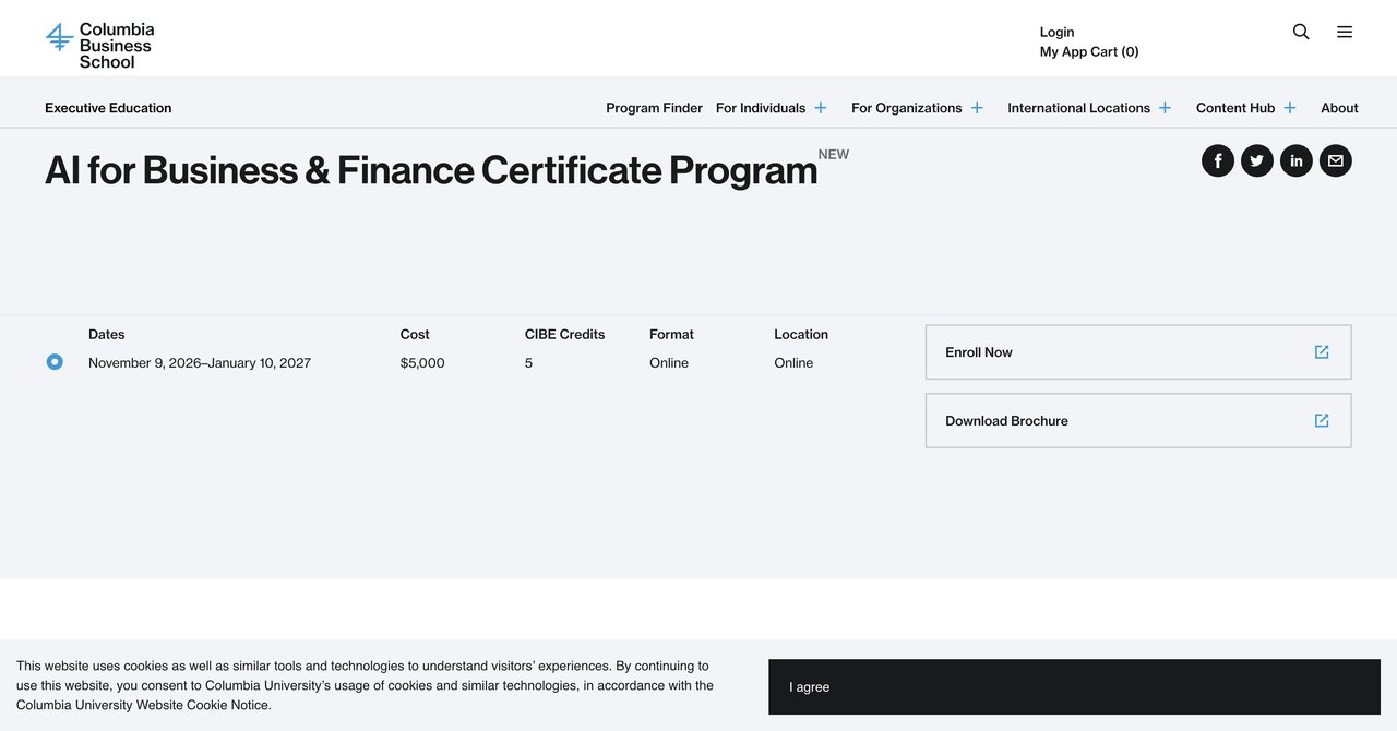 Columbia University AI Program