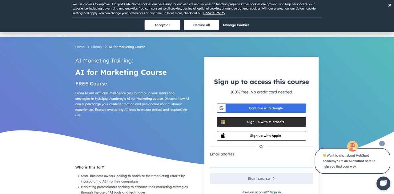 AI for Marketing by HubSpot Academy