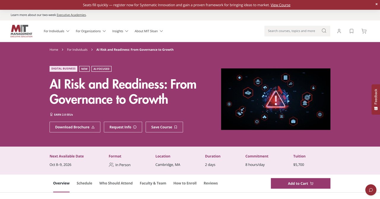 MIT Sloan AI Risk and Readiness