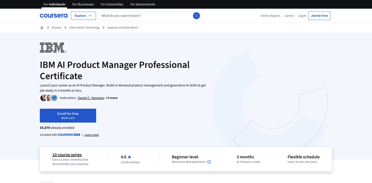 IBM AI Product Manager