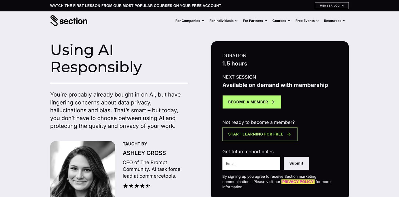 Using AI Responsibly by Section AI
