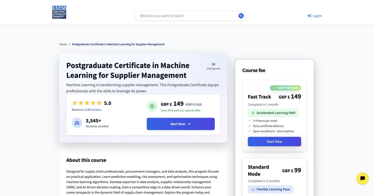 Machine Learning for Supplier Management by LSPM